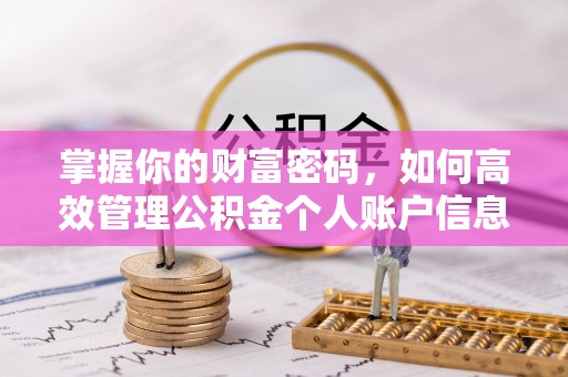 铜官山掌握你的财富密码，如何高效管理公积金个人账户信息