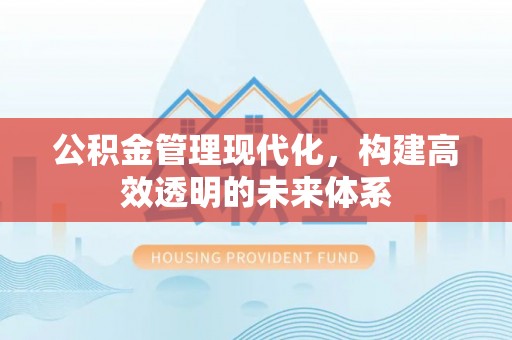铜官山公积金管理现代化，构建高效透明的未来体系